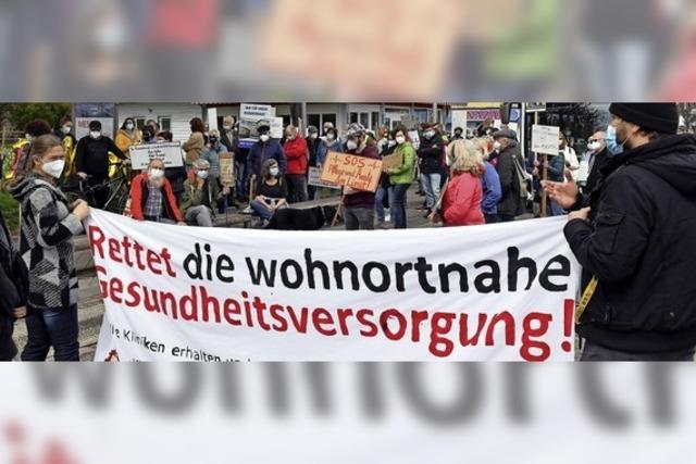 Protest gegen Klinikschlieung