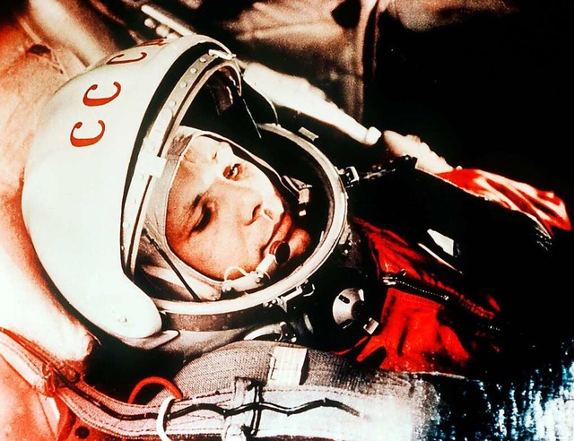 Juri Gagarin vor seinem Abflug ins Weltall  | Foto: Lehtikuva (dpa)