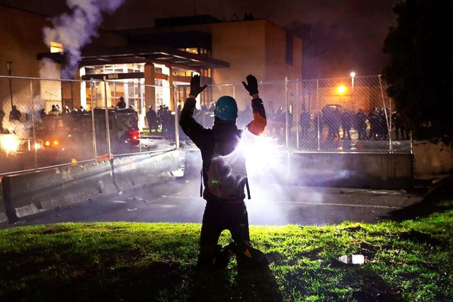 Proteste und Zusammenste in Minnesota.  | Foto: SCOTT OLSON (AFP)