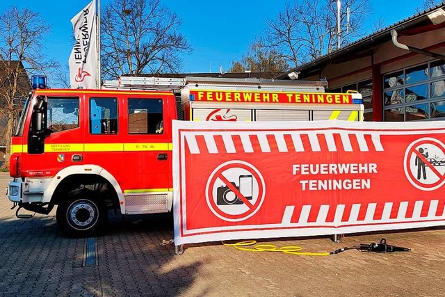 Die Schutzwand der Feuerwehr Teningen ...stzen zuknftig die Sicht versperren.  | Foto: Feuerwehr Teningen