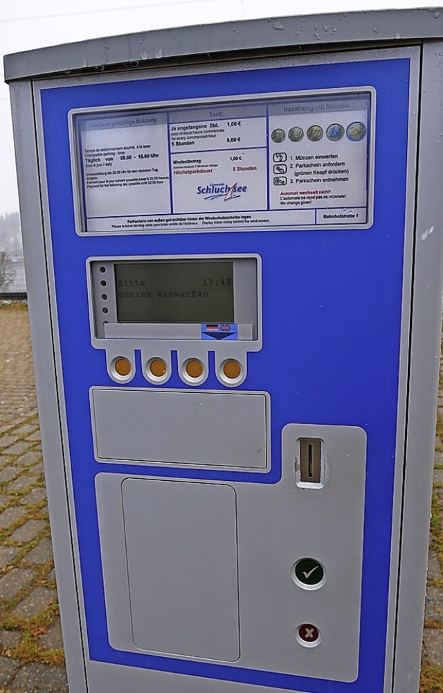Einer der Mnzparkautomaten in Schluchsee   | Foto: Eva Korinth