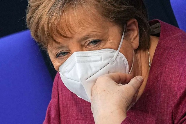 Bundeskanzlerin Angela Merkel wurde mit Astrazeneca geimpft  | Foto: Michael Kappeler (dpa)