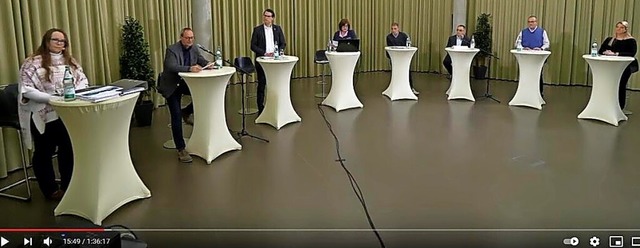 Die Auftaktveranstaltung zum Badenweil...tte-Kolb-Saal ins Internet bertragen.  | Foto: Screenshot Youtube