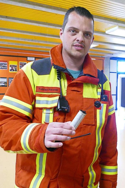 Feuerwehrkommandant Tobias Förster  | Foto: Axel Kremp