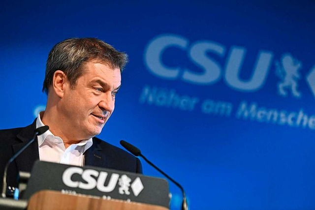 Markus Sder am Montag in Mnchen.  | Foto: PETER KNEFFEL (AFP)