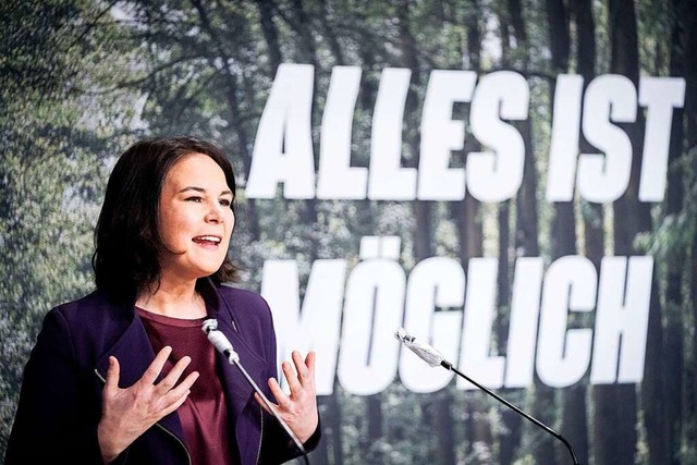 Seit Montagvormittag Kandidatin der Grnen fr das Kanzleramt: Annalena Baerbock  | Foto: Kay Nietfeld (dpa)