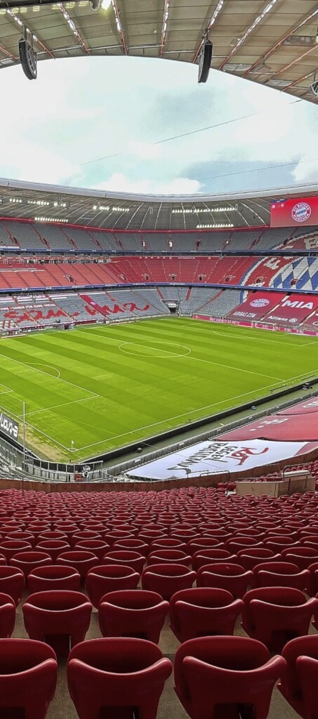 Blick in die leere Mnchner Allianz Arena.  | Foto: Matthias Balk (dpa)