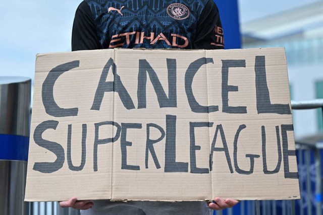 Die Super League ist Geschichte.  | Foto: JUSTIN TALLIS (AFP)