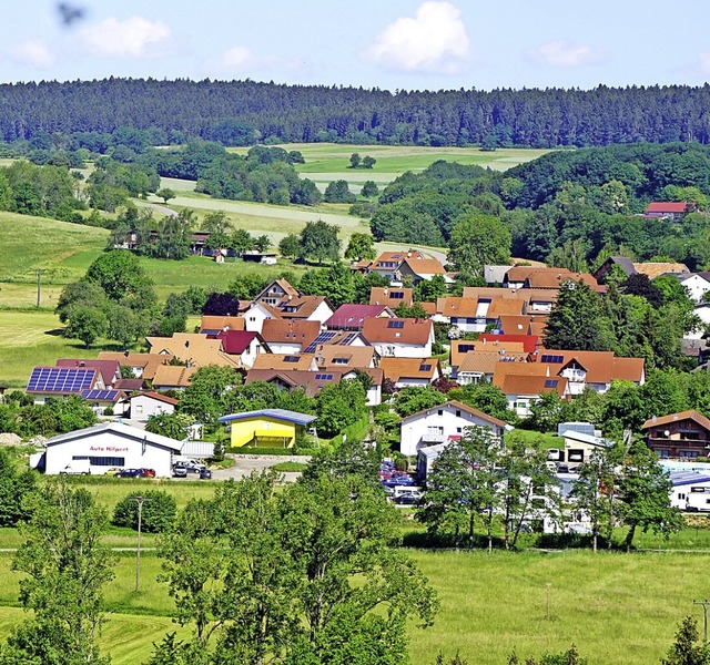 Was im Vordergrund noch grne Wiesen s...Gewerbegebiets in hlingen angedacht.   | Foto: Werner Steinhart