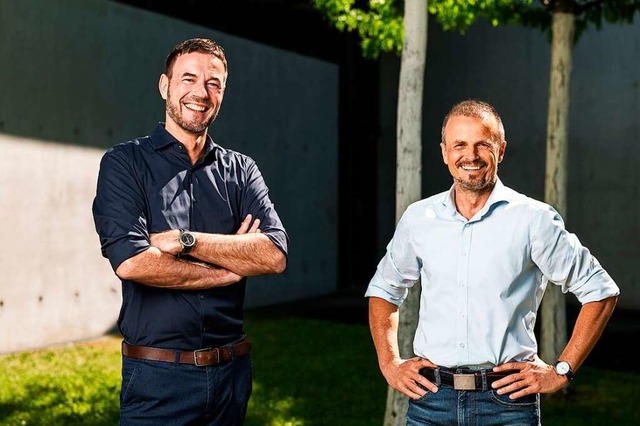 Oliver Arnold (links) und Matthias Hum...a GmbH mit neuen Ideen in die Zukunft.  | Foto: Markus Ruf