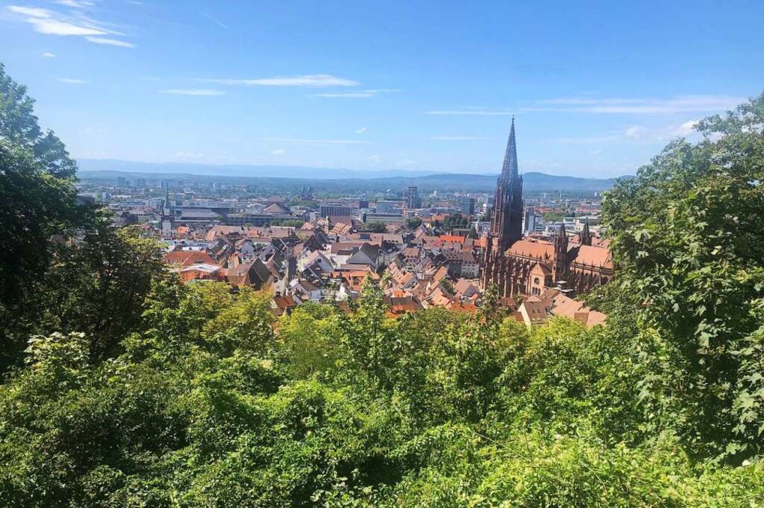 Vom Schlossberg aus zeigt sich Freiburg von seiner besten Seite.  | Foto: Katharina Federl