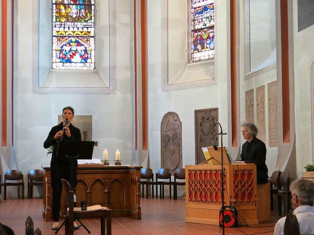 Den Funken barocker Musik lieen Margr...rn Bartels aufs Publikum berspringen.  | Foto: Georg Vo