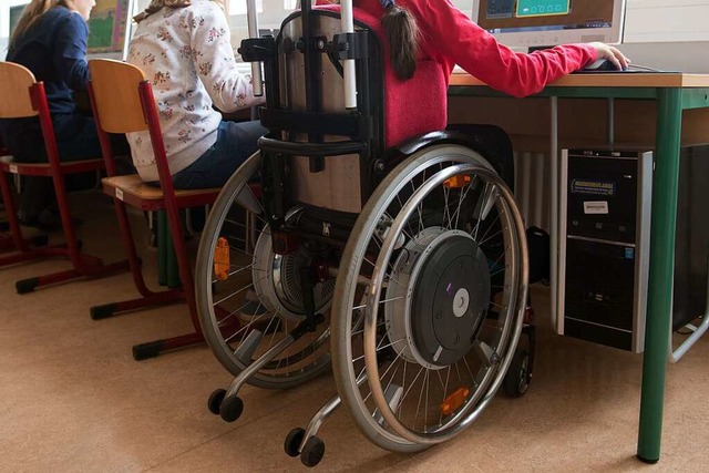 Auch Kinder mit Behinderung sollen ein...ren knnen &#8211; auch in der Schule.  | Foto: Sebastian Kahnert