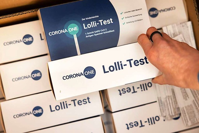 In Ringsheim gibt es 500 Lolli-Tests fr die Kleinsten.  | Foto: Michael Reichel (dpa)