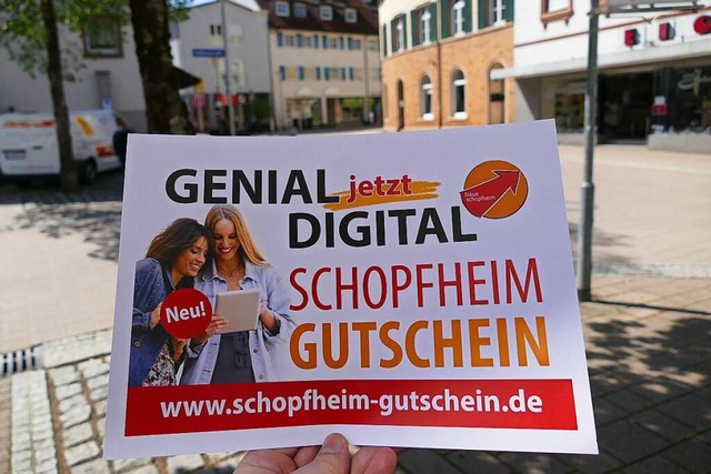 Schopfheim im Blick: Online Guthaben k...8211; das ist die Idee des Gutscheins.  | Foto: Andr Hnig