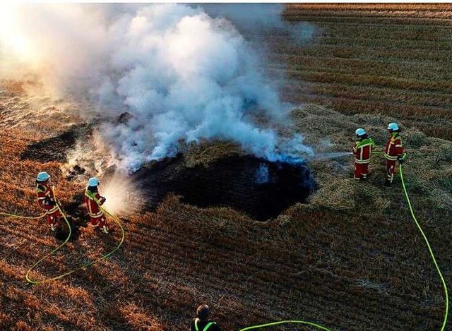 Die Maulburger Feuerwehrleute ben den...chenbrnden regelmig, wie hier 2017.  | Foto: Feuerwehr Maulburg