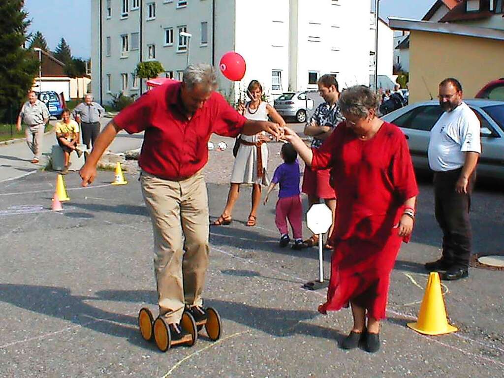 Stickelberger auf dem Pedalo beim Sommerfest der SPD Schopfheim 2005