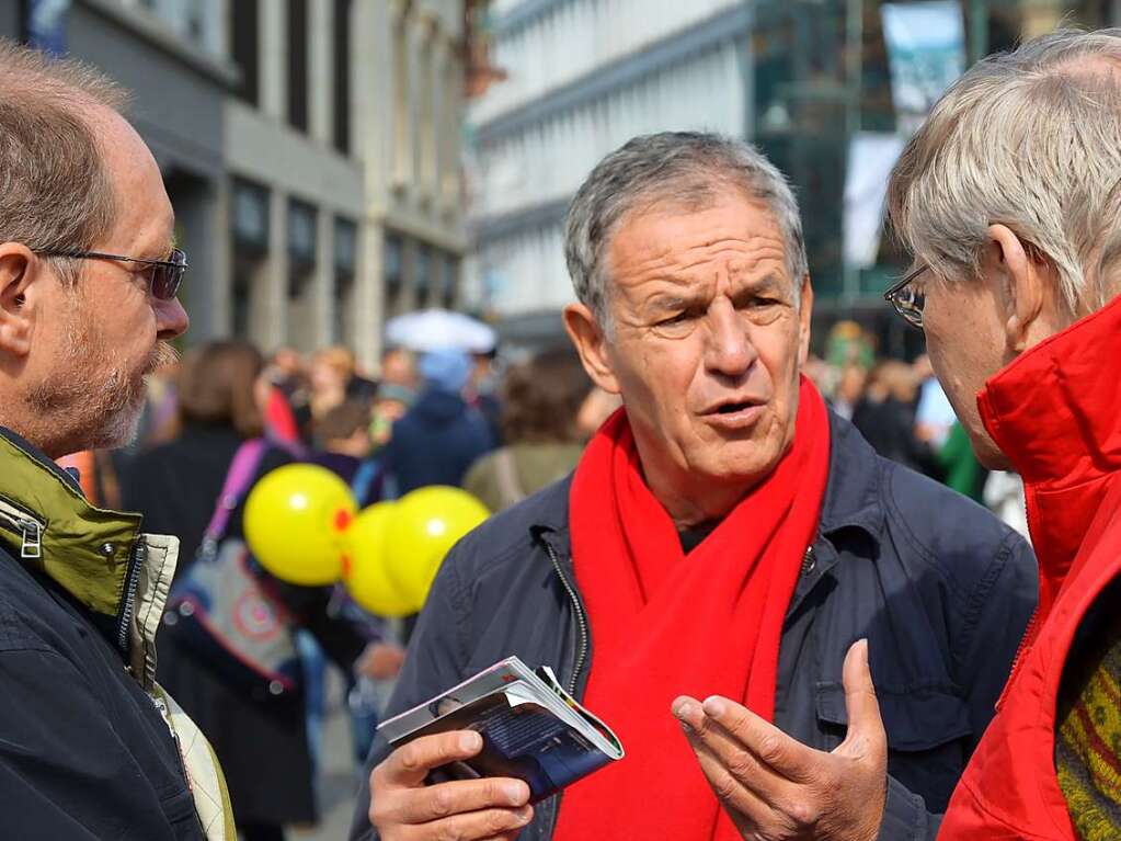 Wahlkampf in der Lrracher Innenstadt