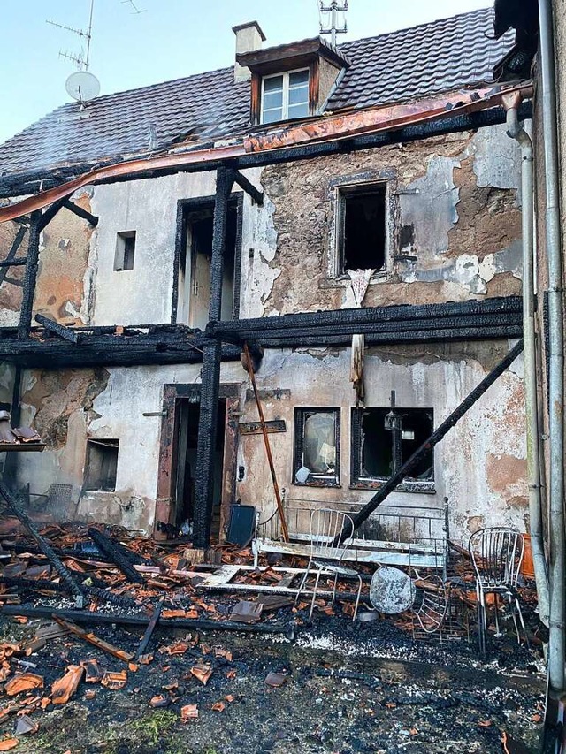 Das brandgeschdigte Haus  | Foto: Gnter Lenke