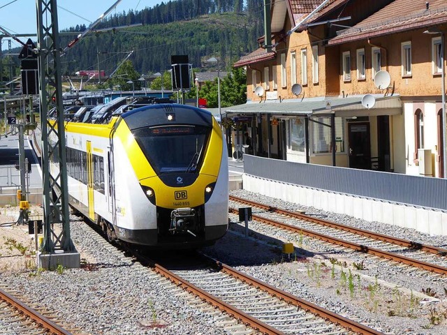 Die Strecke der Hllentalbahn ist wied...g aufgrund eines Defekts liegen blieb.  | Foto: Peter Stellmach