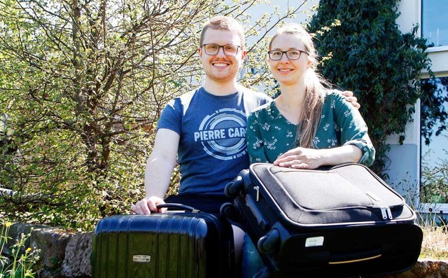 Manuel und Esther Stoll sind schon am Kofferpacken.  | Foto: Heidi Fel
