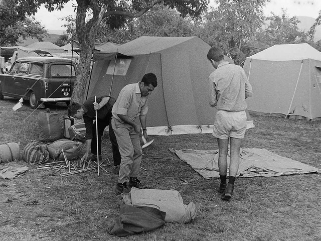 Treffpunkt der Campingfreunde: Der Platz im Stadtteil Wasser im Jahr 1964.  | Foto: Armin E. Mller