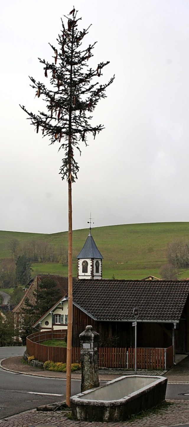 Begrungssymbol:  der Gersbacher Maibaum   | Foto: Ged Sutter