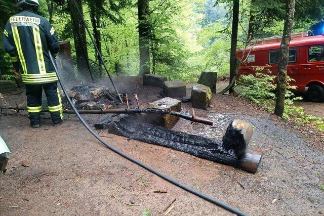 Unbekannte nutzen Holzbank als Feuerholz