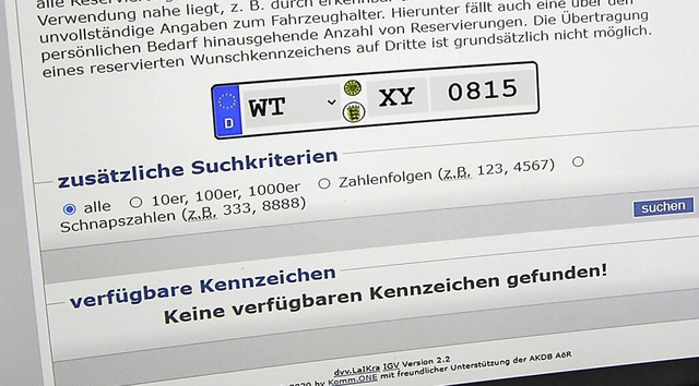 Sein Autokennzeichen kann sich der Br...per PC oder Smartphone abrufbar sein.   | Foto: suedkurier