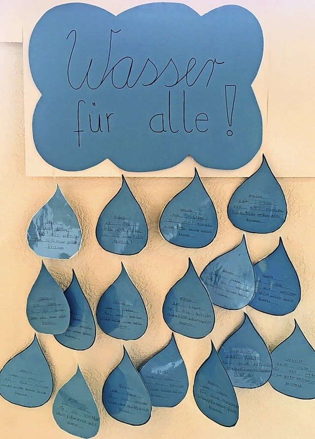 Die Schler setzten ihre Gedanken zum ...ter als Dankeschn berreicht wurden.  | Foto: Grundschule Gutach
