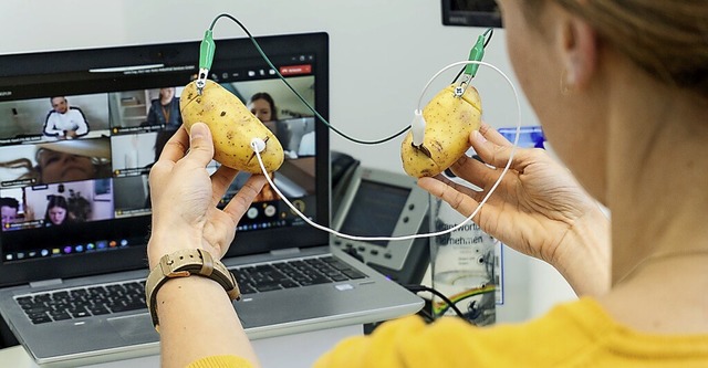 Anleitung bers Internet: Hier wird ein Stromkreis gebildet.  | Foto: Tis Kirchzarten