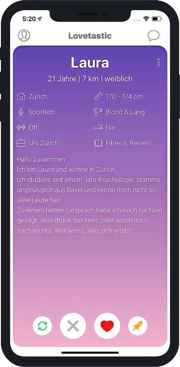 Dass Online-Dating ohne Bilder eine Ma...t bereits mehr als 40 Apps entwickelt.  | Foto: Lovetastic GmbH