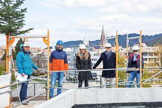 Markanter Bau in Freiburg soll in einem Jahr fertig sein