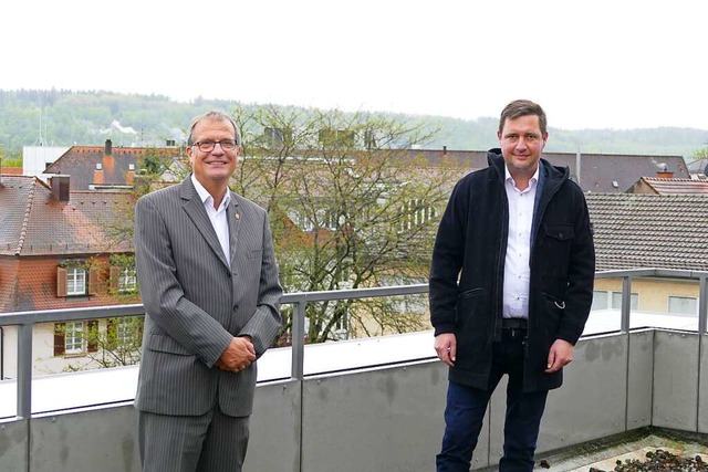 Rheinfeldens neuer Wirtschaftsfrderer... Meier (rechts) mit OB Klaus Eberhardt  | Foto: Dora Schls