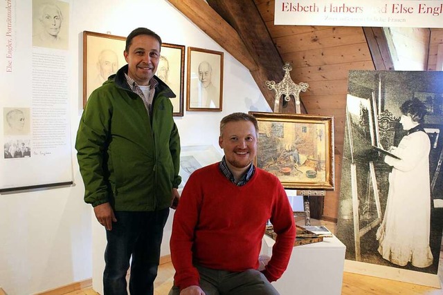 Die Initiatoren Klaus Hog (links) und ...nderausstellungsecke im Klostermuseum.  | Foto: Erich Krieger