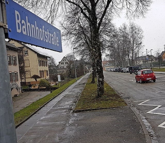 Die Bahnhofstrae Maulburg wird fr  eine knappe Million Euro saniert.  | Foto: Gerald Nill