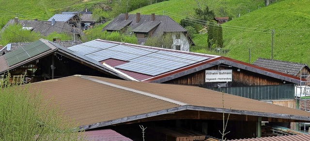 Die neue Photovoltaikanlage auf den D...s zhlt zu den grten in Mnstertal.   | Foto: Gabriele Hennicke