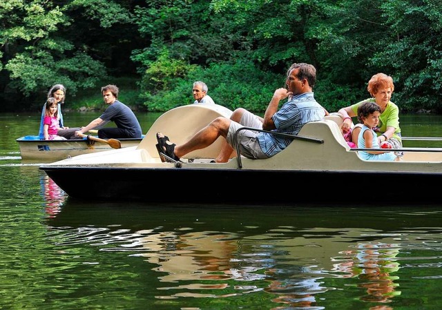 Kleine Auszeit: Bootspartie auf dem Waldsee.  | Foto: Michael Bamberger