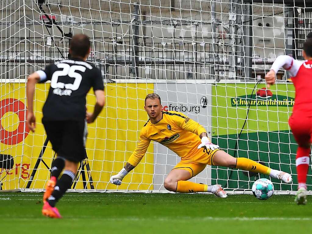 Fr SC-Keeper Mark Flekken gab es nichts zu halten.