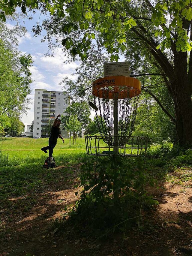 Ruhig und fokussiert mssen Sportler beim Discgolf sein.  | Foto: Jens Hausknecht