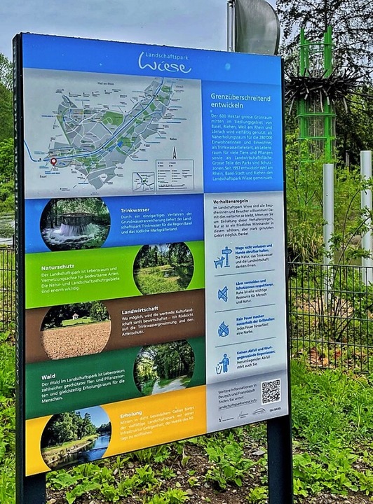 Eines der neuen Schilder  | Foto: Arbeitsgruppe Landschaftspark Wiese