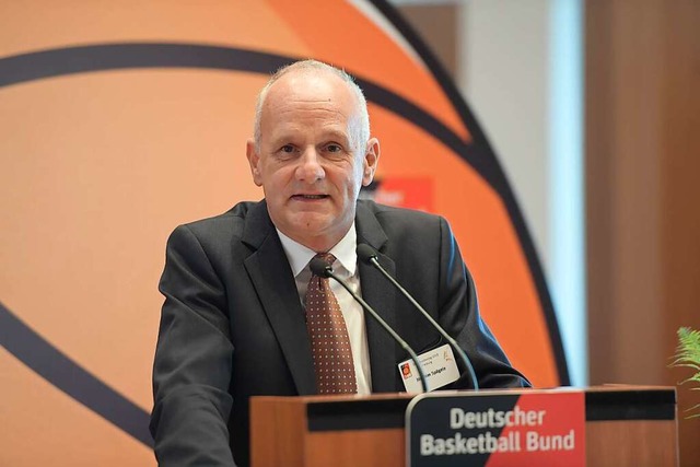 Beim Bundestag 2018 des Deutschen Bask...sident Joachim Spgele der Gastgeber.   | Foto: Achim Keller