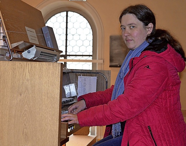 Iris Tjoonk wird nicht nur den Kirchen...enste im Monat an der Orgel begleiten.  | Foto: Christiane Sahli