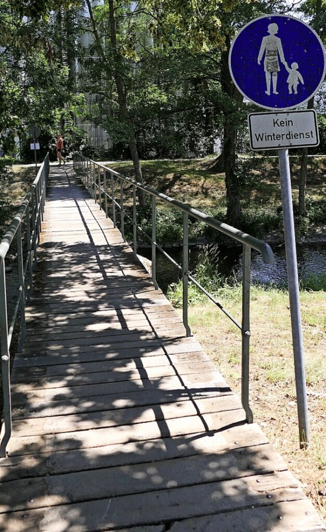 Der  Ochsensteg wird durch eine Alu-Brcke ersetzt.  | Foto: Hans-Peter Mller