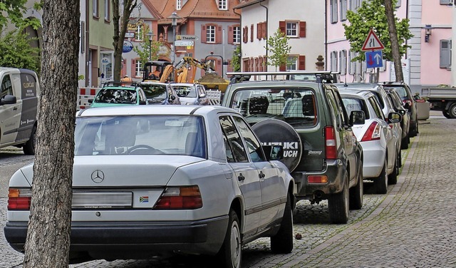 Im Riegeler Ortskern werden die Parkpltze knapp.   | Foto: Ruth Seitz