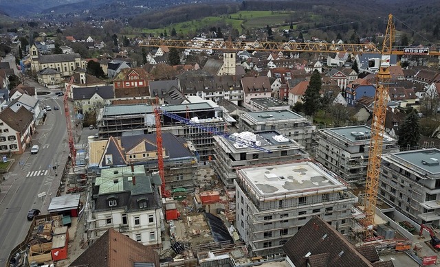 Die Grobaustelle aus der Vogelperspektive.  | Foto: Peter Voegele-Roeder / Sparkasse Markgrflerland