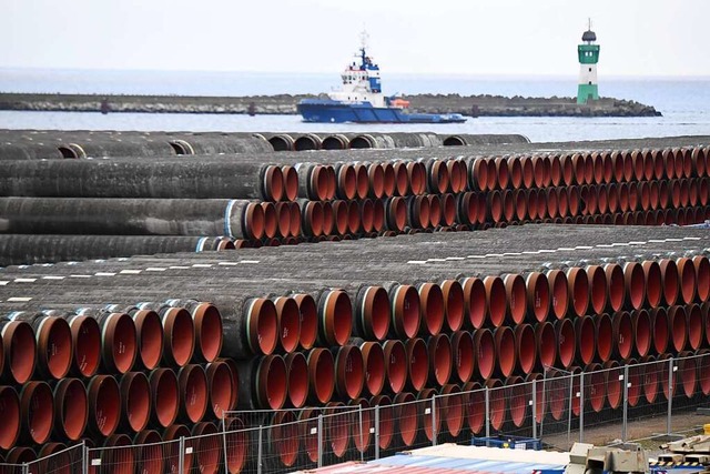 Die USA setzen auf Kooperation statt K...gte am Bau der Pipeline Nord Stream 2.  | Foto: Stefan Sauer (dpa)