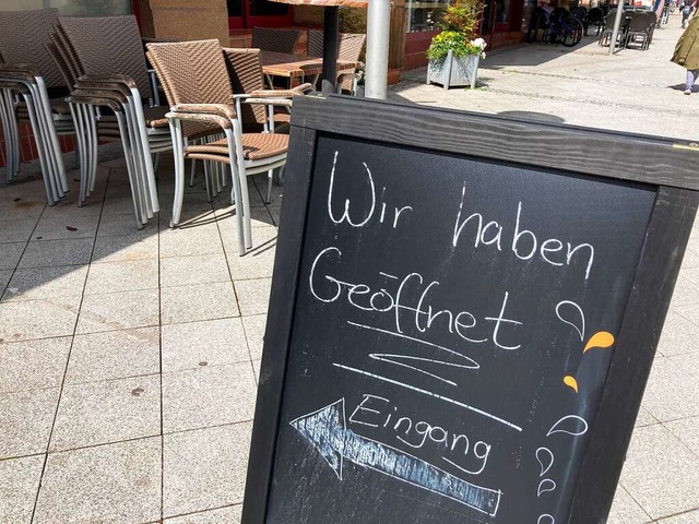 Nach und nach ffnen die Rheinfelder Gasthuser wieder.  | Foto: Dora Schls