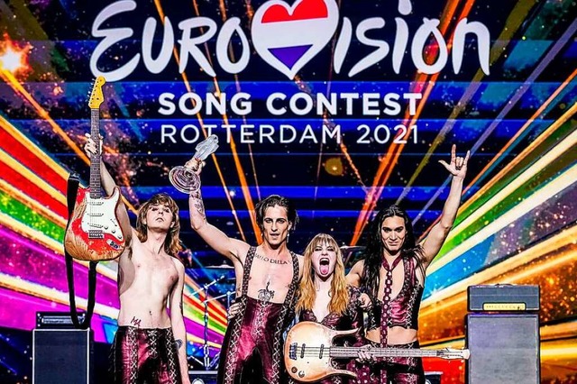 Italienische Rockband Maneskin siegt im ESC  | Foto: Sander Koning (dpa)