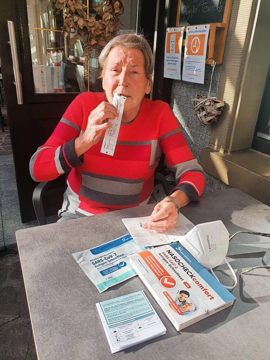 Beim Restaurant Glggler in Schopfheim knnen sich die Gste selbst testen.  | Foto: Hans-Jrgen Hege